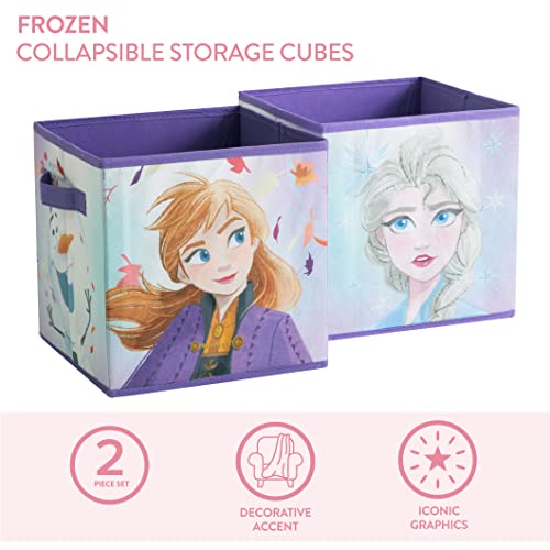 Idea Nuova Disney Frozen 2 faltbare Aufbewahrungswürfel, 25,4 x 25,4 cm, 2 Stück