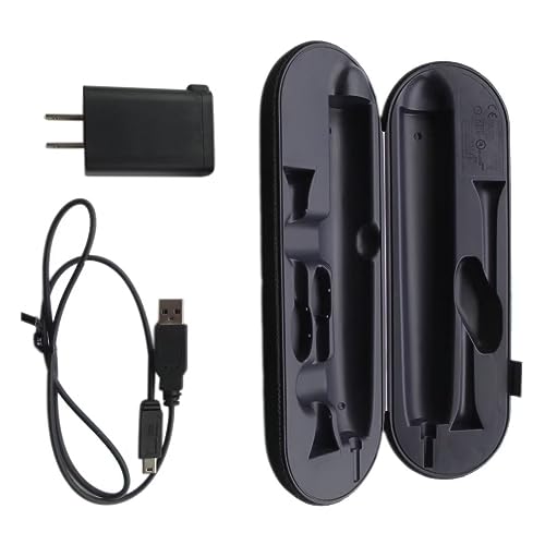 Travel Charger Case w/AC Charger+US Cable HX9210 HX9200 Replacement for Philips Sonicare DiamondClean HX9340 HX9350 HX9382/HX9342/HX939L Toothbrushes(Black-Purple)