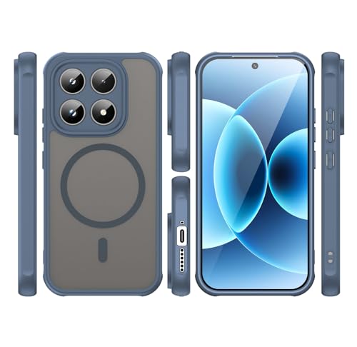 Image of Compatible with Xiaomi 17 Case Cover,Compatible with MagSafe,Anti-Fall,Compatible with Xiaomi 17 5G 25113PN0EC Cell Protective Phone Case Blue