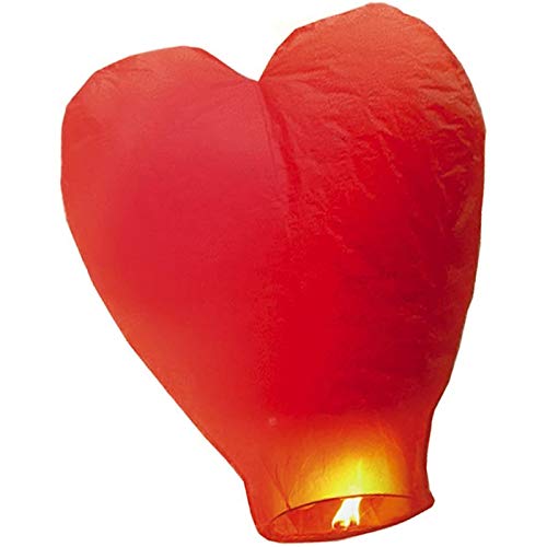 CRTO Paquete de 20 farolillos Chinos Rojos, farolillo navideño ecológico, año Nuevo, año Nuevo Lunar, 100% Biodegradable, farolillo de Regalo, Rojo