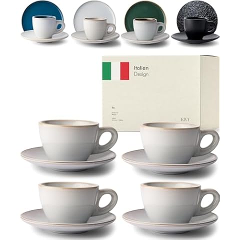 KIVY Handmade Cappuccino Cup Set - Grey Cover