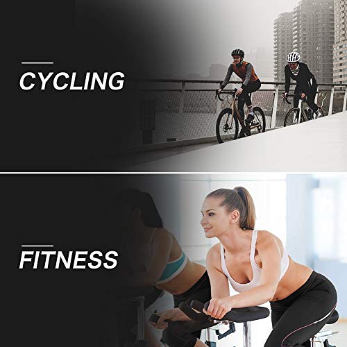 4ucycling Women 3D Padded Breathable ¾ Cycling Biking Shorts,UPF 50 Women's Running Pants, Women's Capri Bike Tights (Long-Black & Black Line X-Large) - Thumbnail 3