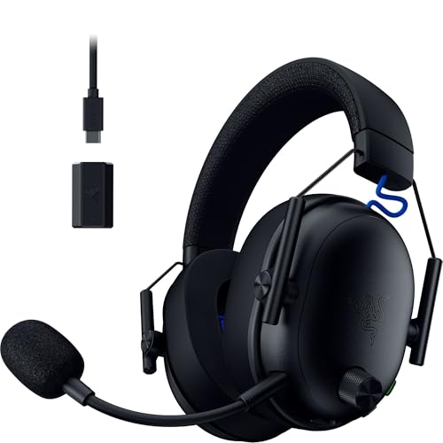 Razer BlackShark V3 for PlayStation - Wireless E-sports Headset - TriForce 50 mm Driver - Detachable Wideband Mic - HyperSpeed 2 4 GHz & Bluetooth - THX Spatial Audio - PS5/PC | Black