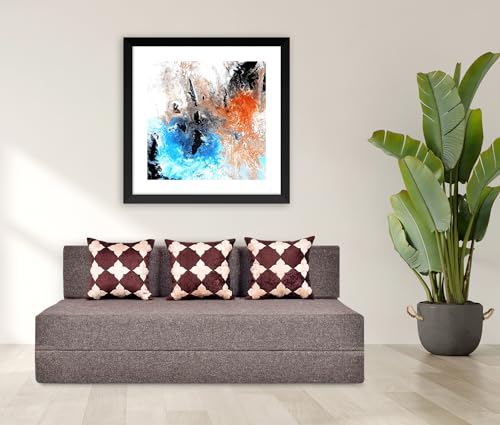 Image of Three Seater Sofa Cum Bed 5x6 Ft with Soft Foam Cushioning, Comfortable Foldable Sofa Bed for Living Room, Bedroom, Guest Room & Office(Warm Grey)