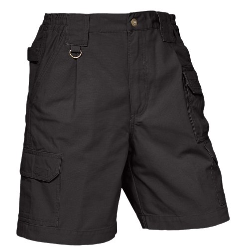 5.11 Tactical Women's Lightweight Shorts, 100% Cotton Canvas, Self-Adjusting Waistband, Black, 6, Style 63306