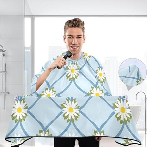Capa profesional impermeable para corte de cabello azul miniatura 6