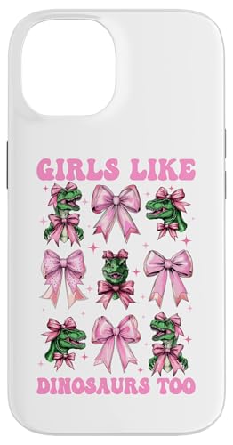 Les Filles Aiment Aussi Les Dinosaures Trex Tyrannosaurus Rex Coquette Bow Coque pour iPhone 14