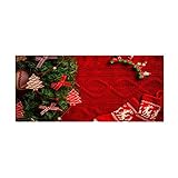 wrtgerht Weihnachts-PatterRug, rechteckiger Teppich, schöne, rutschfeste Tür-Fußmatte for Badezimmer, Schlafzimmer, Küche Küchengeräte