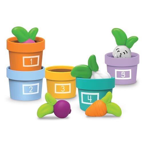 Image of Learning Resources Hide & Seek Vegetable Garden ,10 Pieces, Ages 18 Months+, Preschool Learning Activities, Toddler Learning Toys 2-4, Montessori Toys, Sustainable Toys
