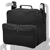 Wheelchair Bag, Large Capacity Wheelchair Backpack for Back of Chair, Water Resistant Scooters Storage Accessories, Rear Backpack Pouch Back of Seat Bag for Mobility Scooters(Black)