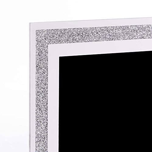 Glass Sparkle Photo Frames - 2er-Set | Freistehende Bilderrahmen | Home-Office-Anzeige | Glitzer-Fotorahmen | M & W 6 "x 4" – Bild 6