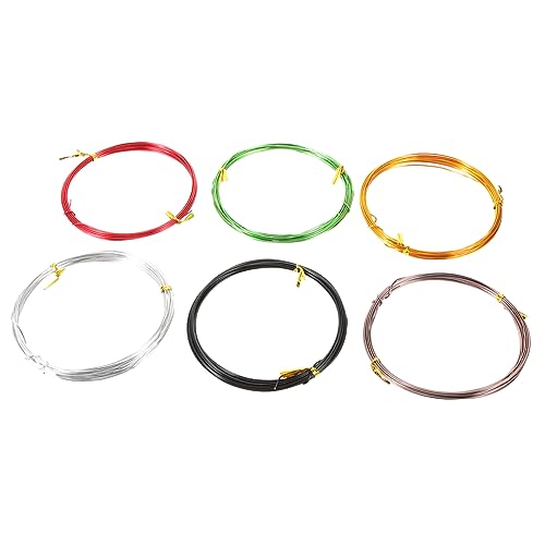 Mikikit 6Pcs Colored Aluminum Bonsai Wires Anodized Wire for DIY Tree Shaping Flexible and Durable Gardening Tools