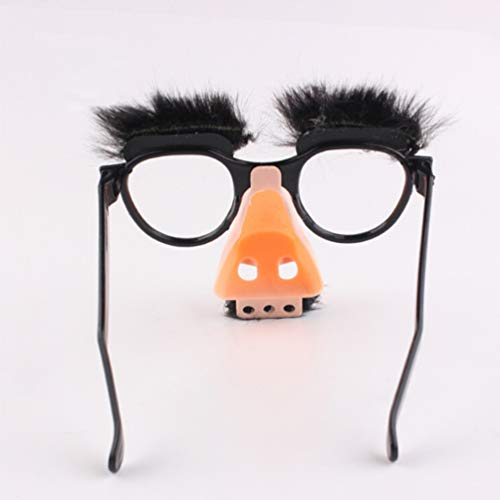 GANAZONO Pirate Moustache Glasses with Big Nose Fake Nose Eyebrow Eyewear Party Eyeglass Cosplay Party Dress Up Props for Halloween Party Supplies Fuzzy Nose Glasses - Image 3