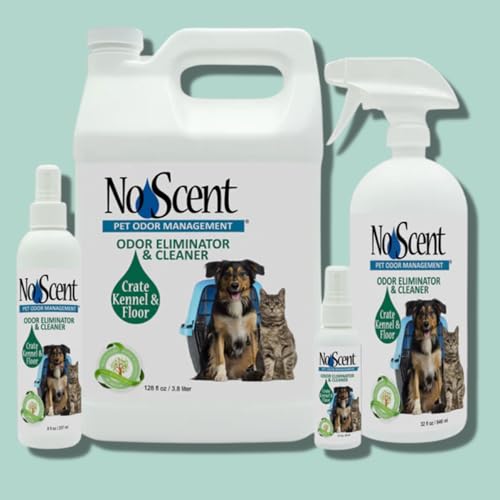 Image of No Scent Crate Kennel & Floor Cleaner for Dog Run, Cat Carrier, Hard Surface Pet Odor & Stain Management (2 Fl Oz / 59 mL)