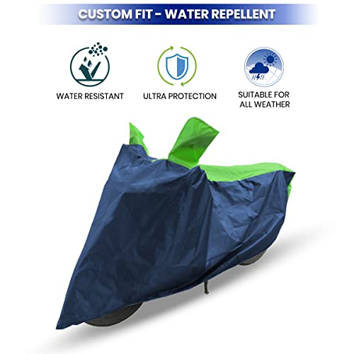 Image of Hunter 350 Two Wheeler Bike Cover Accessories - Dustproof - UV Protection - Premium Bike Cover Blue Green