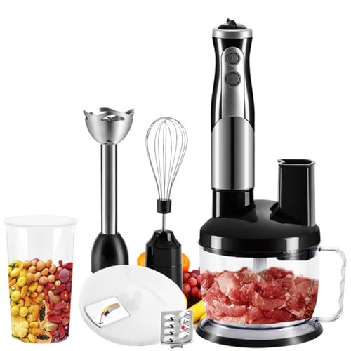Immersion Blender, Multi-function 8-in-1 Mixer, Hand Mixer, Kitchen Stirrer, Chopper, Beaker, Mixer, 2 Adjustable Speed And Turbine Mode, With Ergonomic Handle Design, Immersion Hand Blender