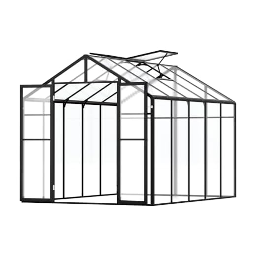 VEVOR Polycarbonate Garden Greenhouse, 8 x 10 Ft, with 2 Ventilation Windows, Hinged Door, Pavilion Style, Large Aluminium Greenhouse Kit, Flower Plant Shelter for Outdoors, Backyard