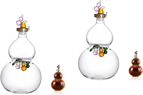 STOBAZA 2 uds. Soporte para calabaza para beber, botellas de coquito, botellas de vino vacías, latas de metal con tapas, jarra de vino de calabaza,