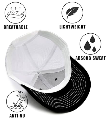 Image of 2-Pack Breathable Mesh Snapback Trucker Hats, Adjustable Baseball Caps for Men Women, Cotton-Poly Twill Outdoor