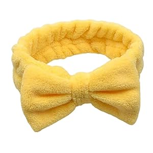 Make-up Hoofdband Spa Douche Haarbanden Elastische Boog Hoofddeksels Voor Bad Geel Spa Haarbanden