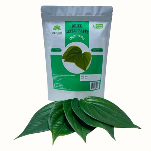 55 Organic Betel Leaves, Piper Betel Leaves (Freshly Dehydrated)