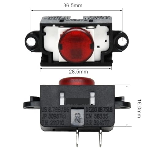 Disyuntor SS-006 de 250V con botón de luz roja y restablecimiento manual de 10A 3