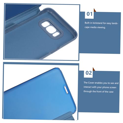 Étui de smartphone transparent bleu ciel HEMOTON avec support