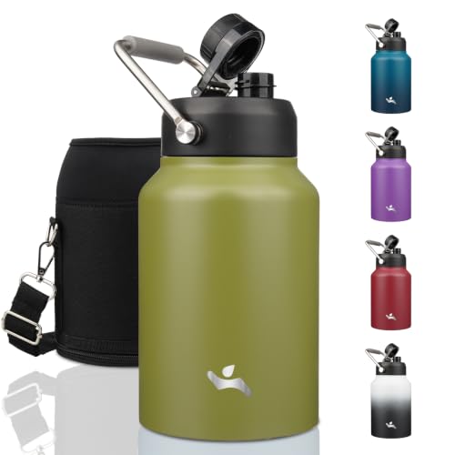 Image of Konokyo 64 oz Insulated Stainless Steel Water Bottle Jug with Handle
