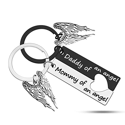Image of Heigebi Baby Memorial Keychain Sympathy Gifts for Infant Baby Loss Gift Remembrance Keepsake for Loss Child of Dad Mom
