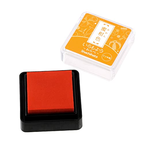 シャチハタ スタンプパッド いろもよう わらべ 蜜柑色 (みかんいろ) HAC-S1-WY