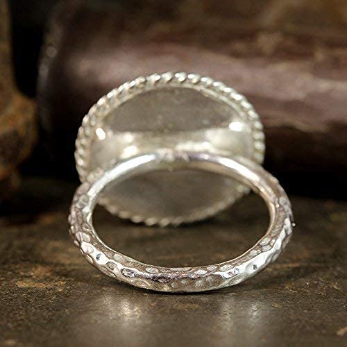 Caprixus - All Sizes Available - 925 Sterling Silver Coin Signet Ring 24K Yellow Gold Vermeil Two Tone Hammered Artisan Greek Art - Turkish Designer Handmade Rings For Women #TOP4