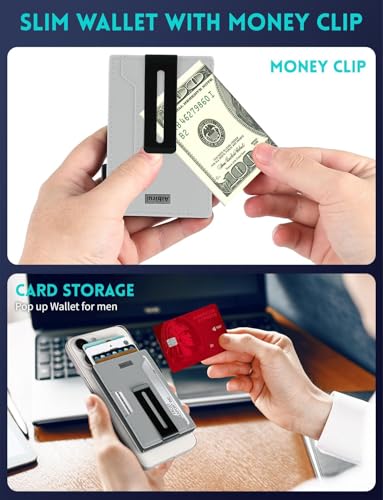 Image of Ridge Wallets for Men,Magsafe Wallet with money clip,Pop up wallet | Magnetic Wallet for iPhone 17 /16 /15 /14 /13 Series,Phone wallet Holds 8 Cards & Bills,Ridge Wallet for Fathers day gift ideas