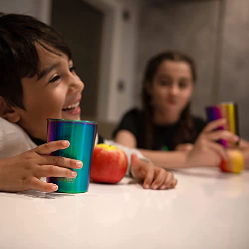 Stainless Steel Kids Cup - Rainbow, 300ml /10oz, Assorted, 10 ounces - Image 2