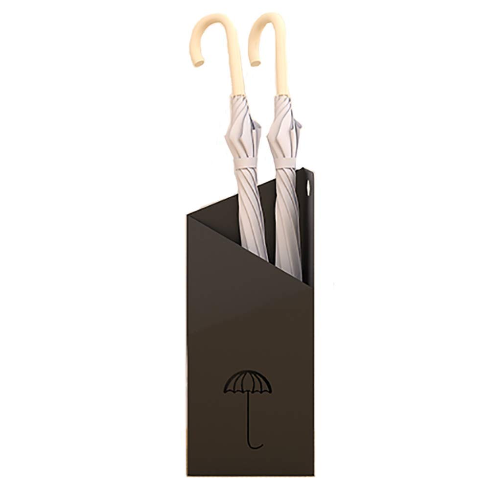 Porte-parapluie moderne CHEWYNP noir avec bac de récupération pour entrée de maison