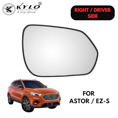 Image of KyloXtreme MG Driver Side (Right Side) Side Mirror Glass /Tukdi /Sub Mirror Plate (Astor EZS, Right Side)