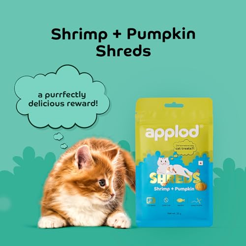 Image of Shrimp with Pumpkin Soft Cat Treats for Kittens & Adult Cats | Made with Real Shrimp | Grain-Free Protein-Rich Snacks with Taurine & No Fillers | 35g