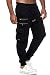 Produktbild Red Bridge Herren Cargo Jogginghose Jogger Hose Trainingshose Double Zip M4246 Schwarz M