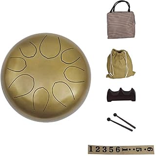 Taille de 10 « Instrument de percussion en acier de tambour de la langue – idéal for le camping, le yoga, la méditation, la musicothérapie – avec sac de voyage rembourré et maillets ( Color : Gold ) - Les Beatles, Paul McCartney, John Lennon, RIngo Starr, George Harrison Taille de 10 "Instrument de percussion en acier de tambour de la langue - idéal for le camping, le yoga, la méditation, la musicothérapie - avec sac de voyage rembourré et maillets ( Color : Gold ) – Image 2