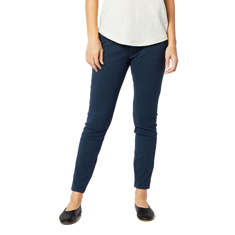 Dockers Womens Weekend Chino Mid-Rise Skinny Navy Ash 28