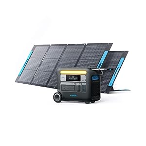 Anker SOLIX F2000 Portable Power Station, PowerHouse 767, 2048Wh GaNPrime Solar Generator with 2×200W Solar Panels, LiFePO4 Batteries, 4 AC Outlets Up to 2400W for Home, Power Outage, Outdoor Camping