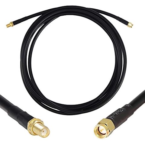 GEMEK 3m Low-Loss Coaxial Extension Cable (50 Ohm) SMA Male to SMA Female Connector, Pure Copper Coax Cables - Antenna Lead Extender for 3G/4G/5G/LTE/ADS-B/Ham/GPS/WiFi/RF Radio Use (Not for TV) Cover