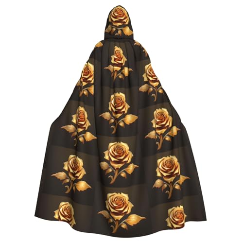 Cape à capuche rose doré pour adulte costume d'Halloween chic