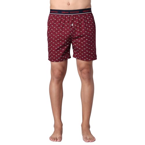 Image of Urban Scottish Men's Boxer Pants 100% Cotton Material with A Stylish Print Soft and Stretchy Elastic Waist Band Dynamic Movement and Hardwearing Stitching Breathable with A Gentle Snug Fit