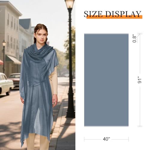Luxury 100% Cashmere Shawl Wraps for Women, 91''x40'' Featherlight Pashmina Scarf, Travel Wrap for All Seasons3