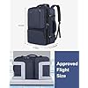 Vancropak Carry On Backpack Airline Approved 40l Travel Backpack With 3 Packing Cubes For Men Women Water Resistant Expandable Weekender Luggage Daypack Suitcase Duffel Bag Gift For Travelers Blue