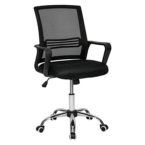 Cashoffice - Silla de Escritorio Ergonómica, Silla de Oficina Giratoria con Respaldo y Asiento Transpirable Cover