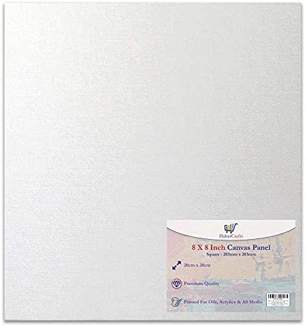 6 X 6 / 15 x 15cm Canvas Panel Stretched Blank Canvas Board Primed Artist Boards 100% Cotton for Oil Paint Acrylic Painting Mixed Media White Canvases Painting Panel (6x6 Inch - 1 Board)