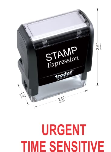 Stampexpression - Urgent Time Sensitive Office Self Inking Rubber Stamp - Red Ink (A-5875) #TOP1
