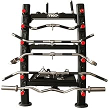 16 Cable Attachments and Stand for Functional Trainer Cable Machine Gym Equipment | LAT Bar, Curl Bar, Hammer Rope, Tricep Rope, Ankle Strap and More