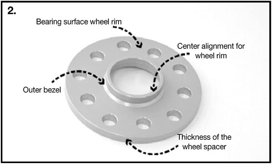 H&R B3465707MZ5 DRS-MZ-System Wheel Spacer Set 34mm per axle Pattern 5x114,3-Hub 71,5mm-Bolt Size M14x1,5-Suitable for Ford Explorer 2019-Black
